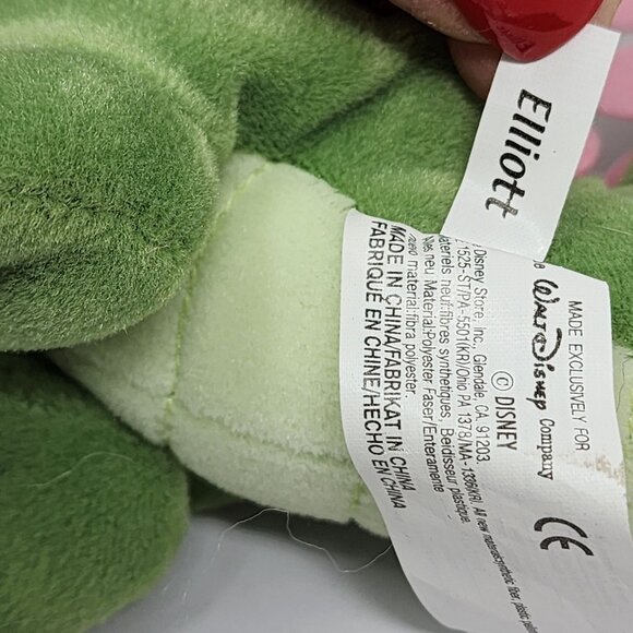 Disney Store Mini Bean Bag Elliott 8" Plush Petes Dragon New With Tags - Picture 4 of 4